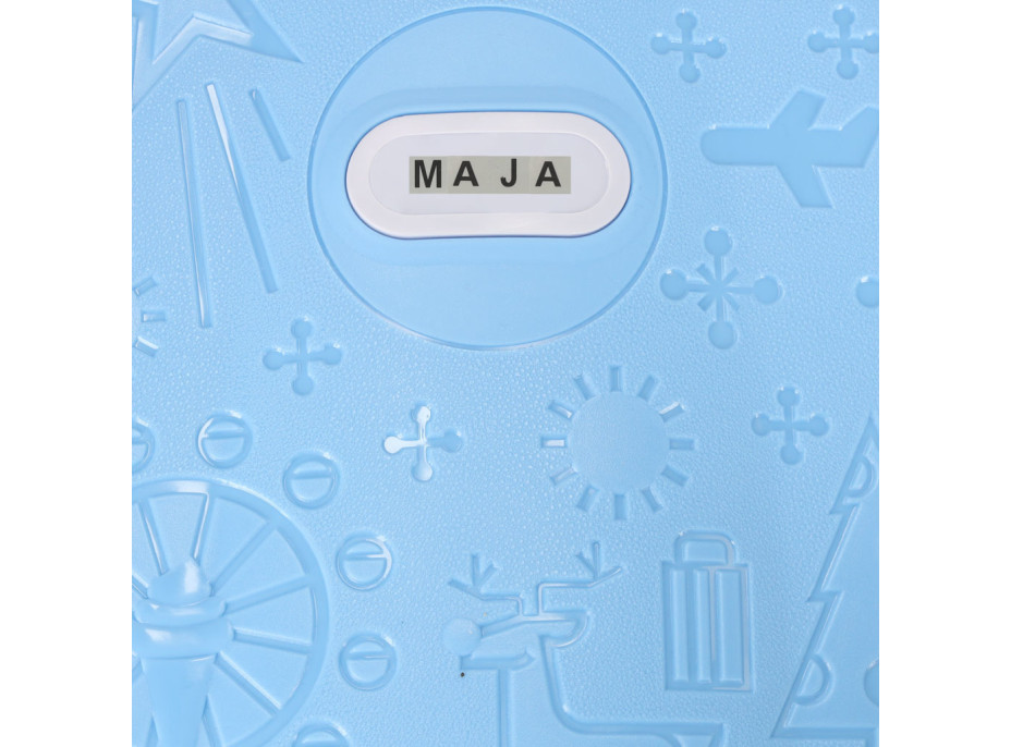 Detský cestovný kufor na kolieskach/príručná batožina - modrý