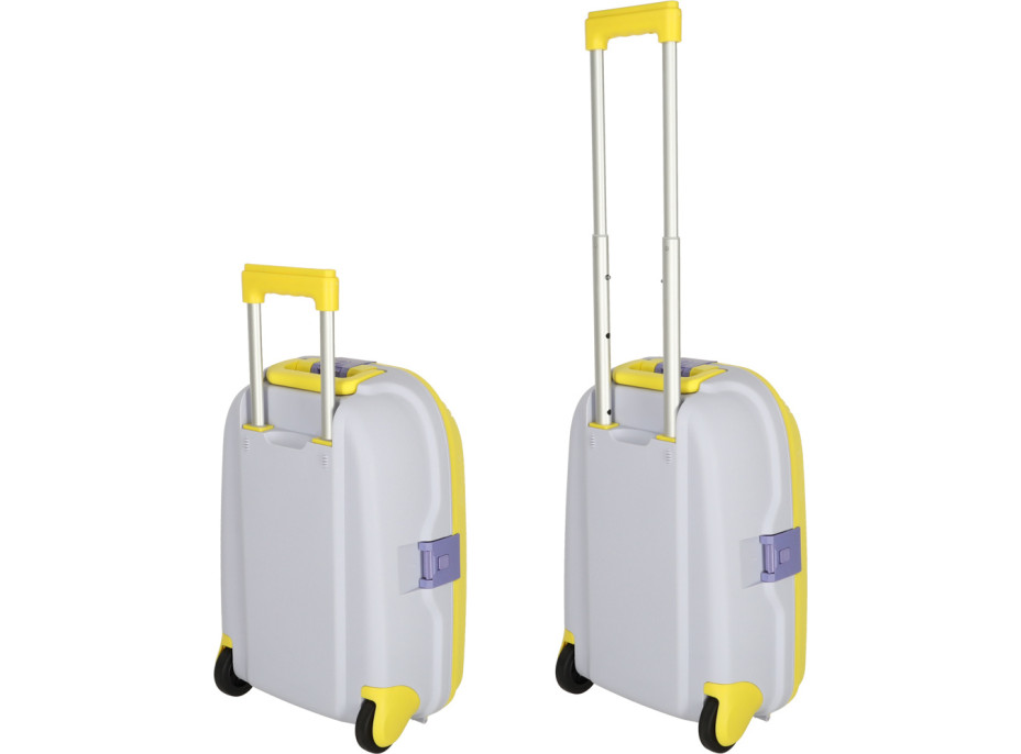 Detský cestovný kufor na kolieskach/príručná batožina - žltý