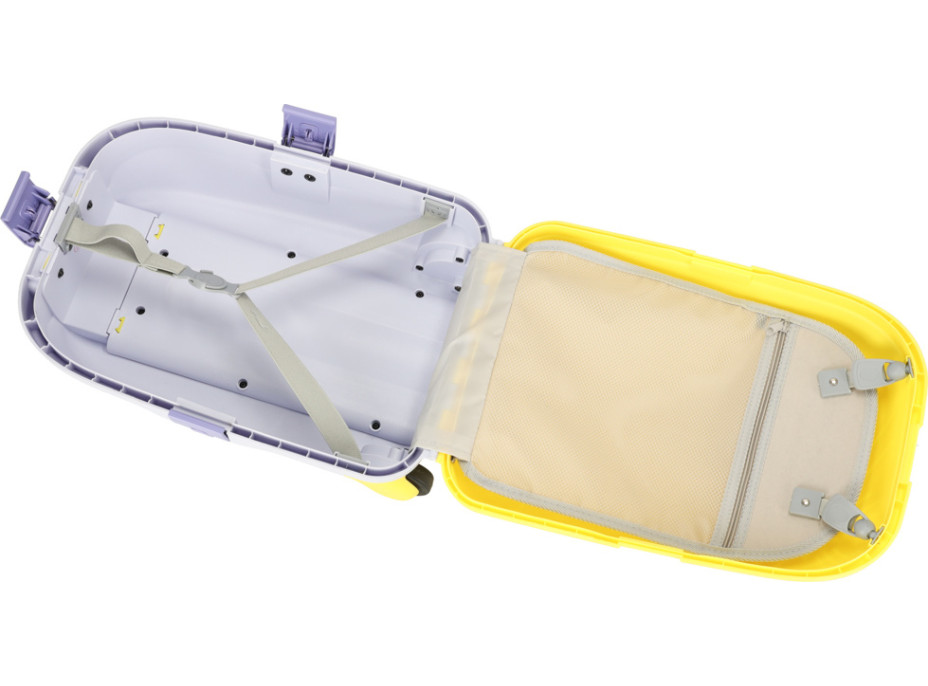 Detský cestovný kufor na kolieskach/príručná batožina - žltý