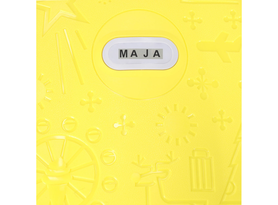 Detský cestovný kufor na kolieskach/príručná batožina - žltý