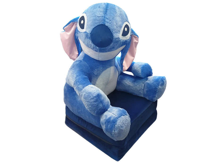 Detské plyšové rozkladacie kresielko LEO