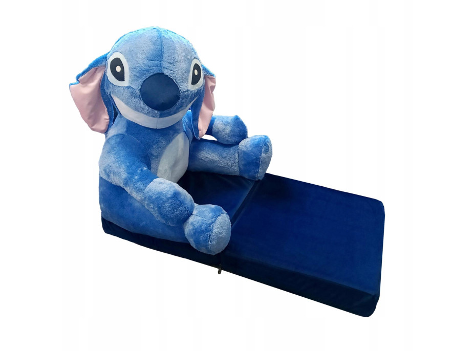 Detské plyšové rozkladacie kresielko LEO