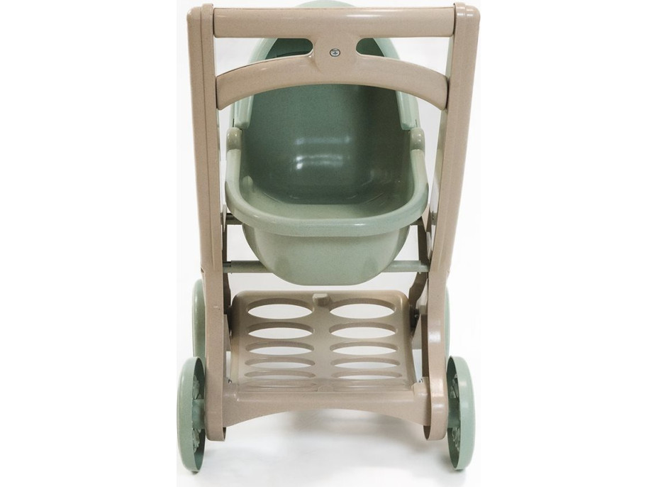 DOLONI Kočík pre bábiky Pipe EKO zelenobéžový