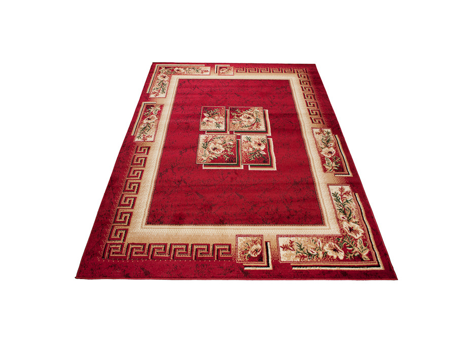 Kusový koberec ATLAS quatro - červený/béžový, 100x200 cm