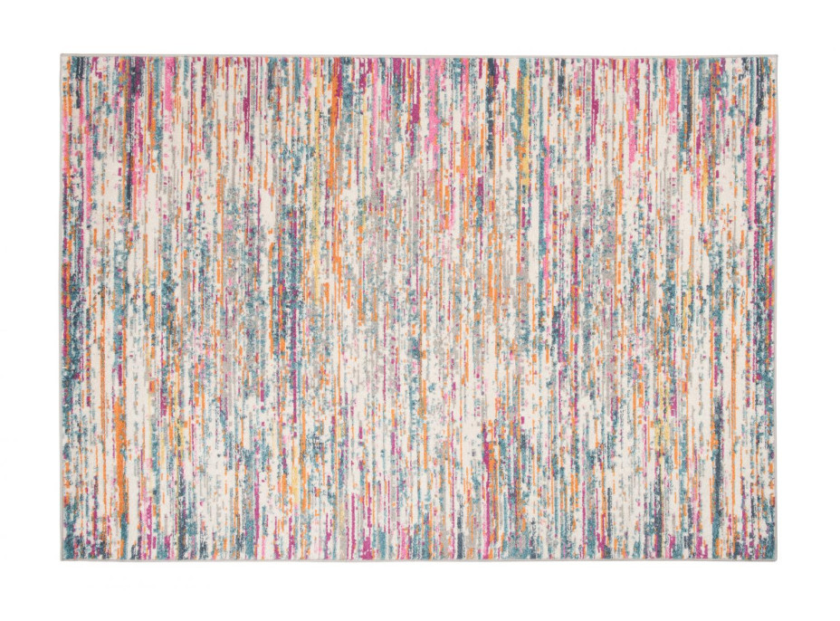 Kusový koberec AZUR static - šedý/ružový/modrý, 80x150 cm