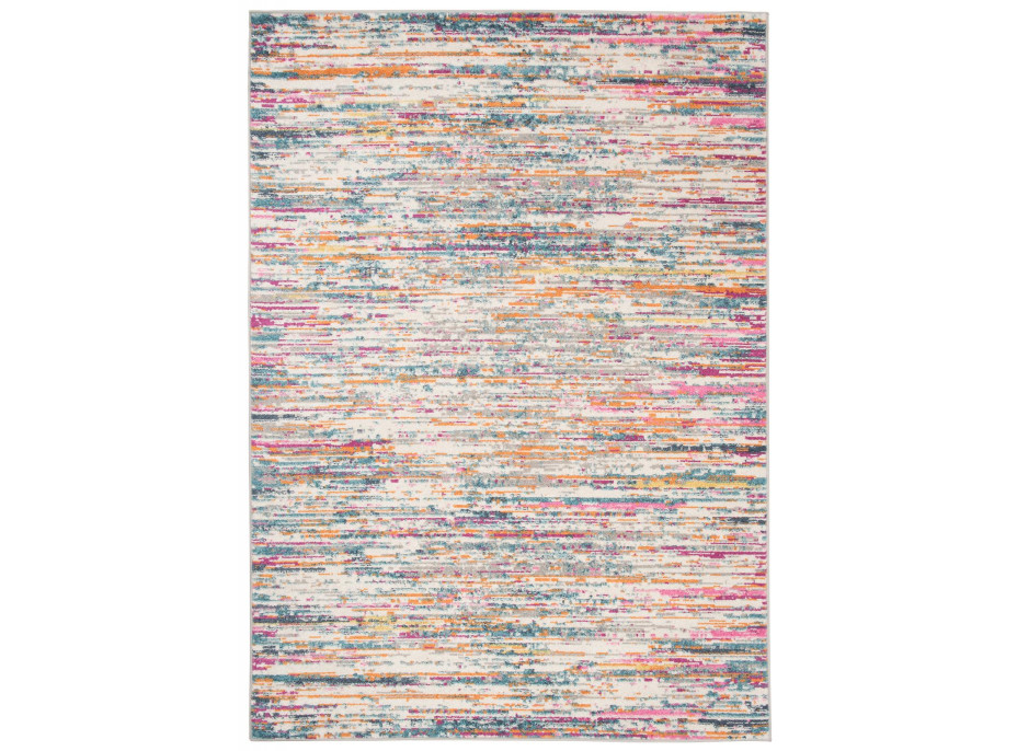 Kusový koberec AZUR static - šedý/ružový/modrý, 80x150 cm
