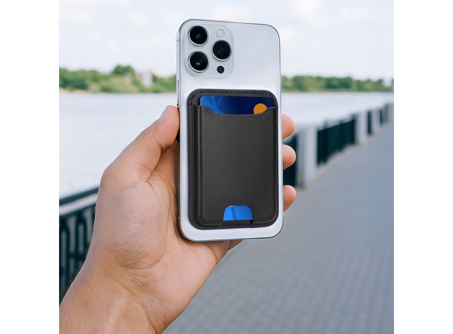 Solight magnetické puzdro na karty, MagSafe + Find My kompatibilný