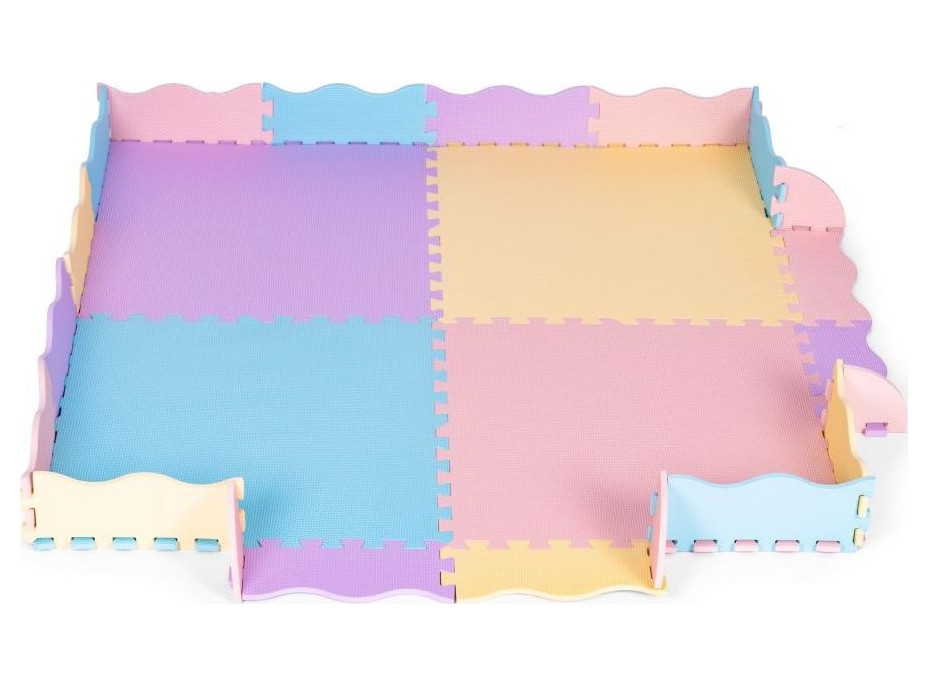 ECOTOYS Penové puzzle pastelové SX s okrajmi