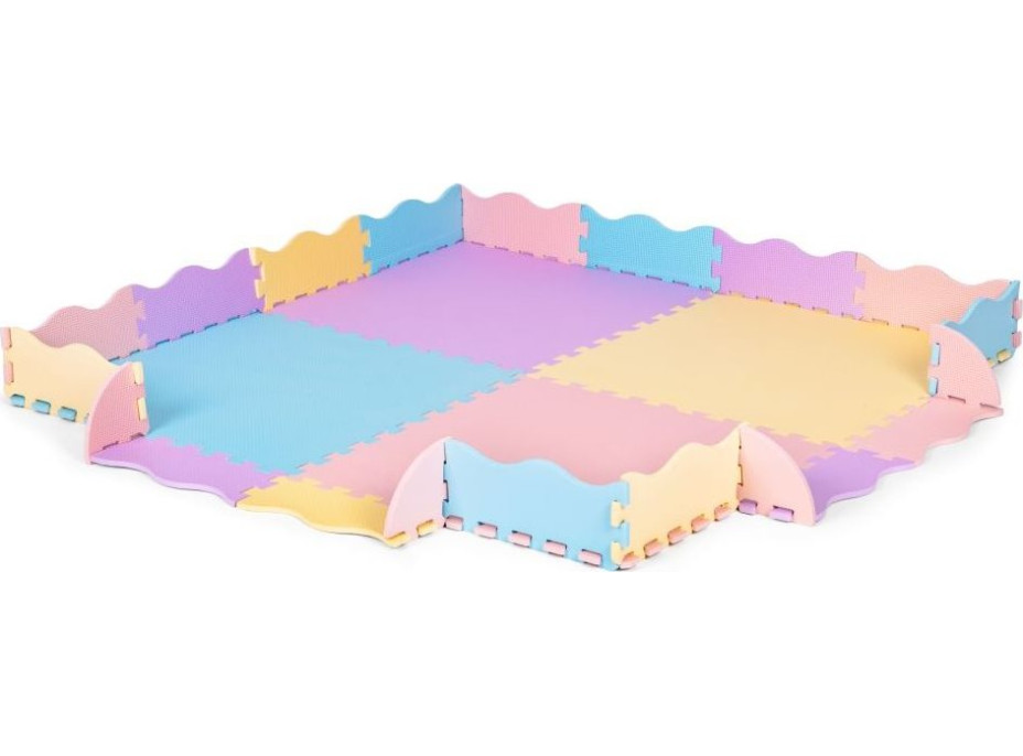 ECOTOYS Penové puzzle pastelové SX s okrajmi
