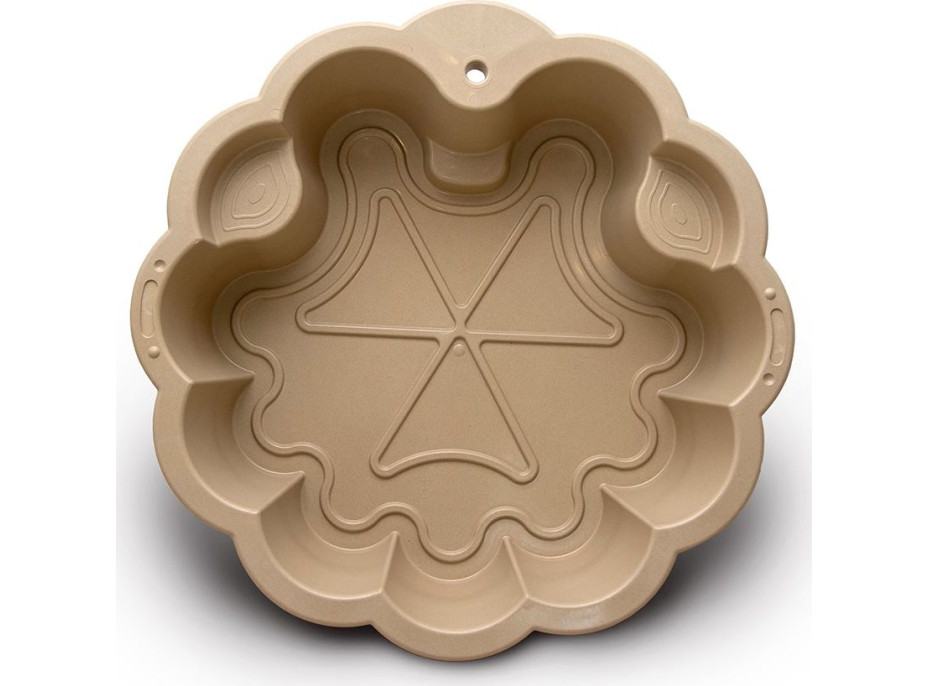 DOLONI Pieskovisko Kvetina EKO béžová so slnečníkom