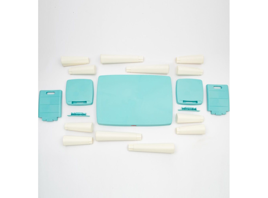 DOLONI Plastový stolík so stoličkami modro-biely