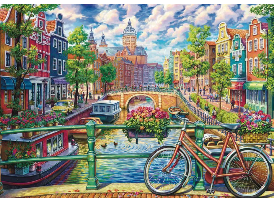 SCHMIDT Puzzle Kúzlo amsterdamského kanála 1000 dielikov