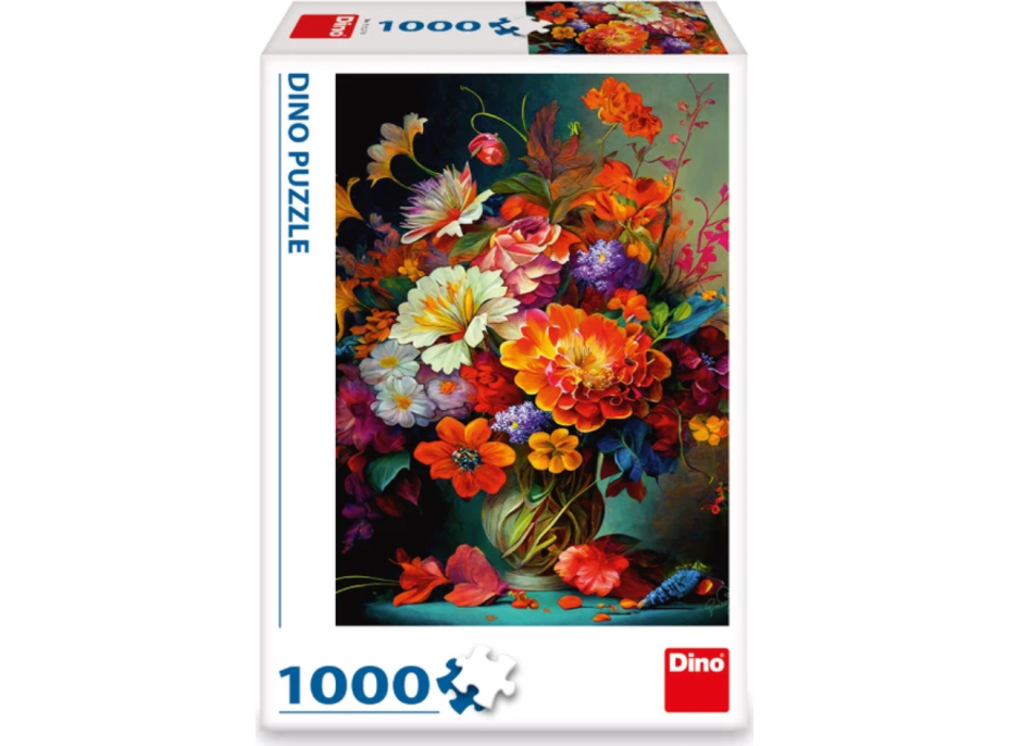 DINO Puzzle Kvety vo váze 1000 dielikov