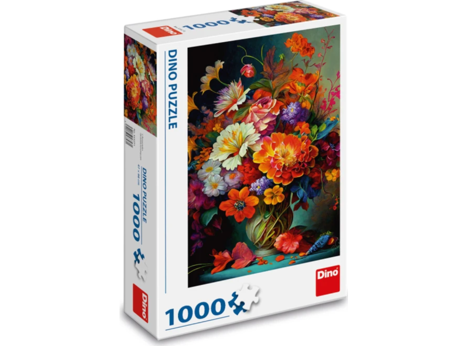 DINO Puzzle Kvety vo váze 1000 dielikov