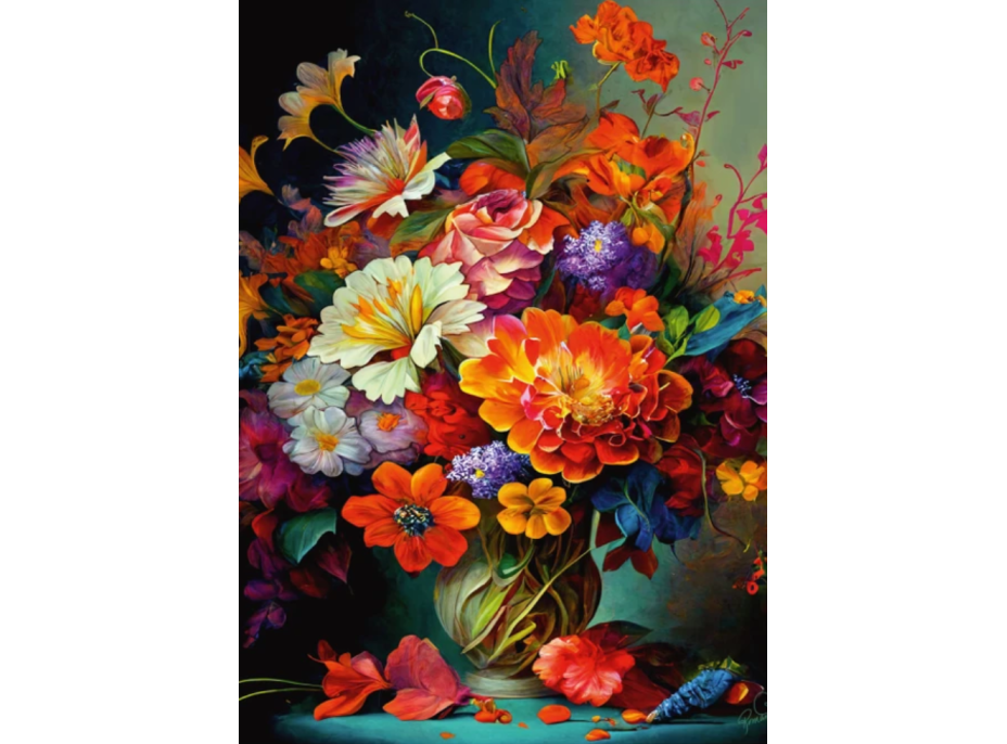 DINO Puzzle Kvety vo váze 1000 dielikov