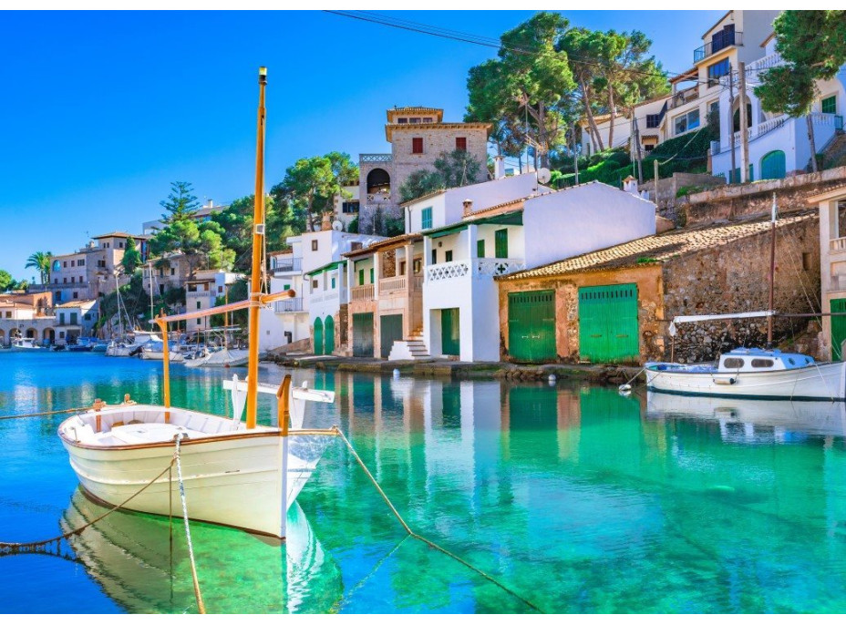 BLUEBIRD Puzzle Rybársky prístav v Cala Figuera 500 dielikov