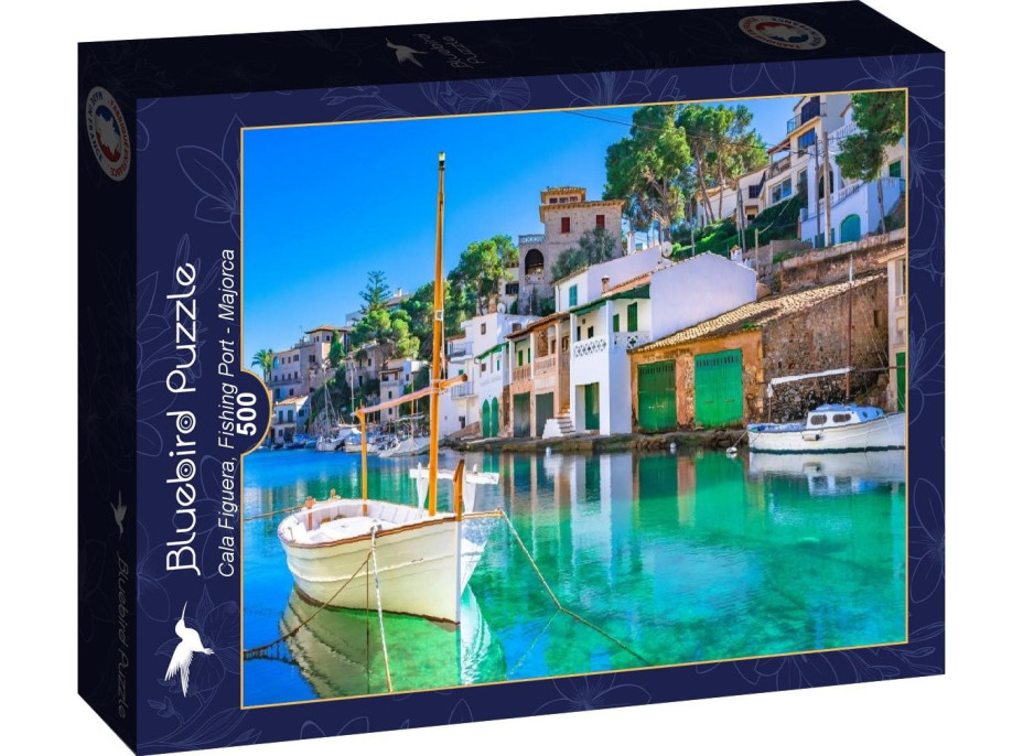 BLUEBIRD Puzzle Rybársky prístav v Cala Figuera 500 dielikov