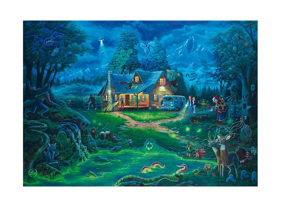 SCHMIDT Puzzle Strašidelný dom 1000 dielikov