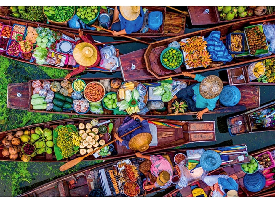 CLEMENTONI Puzzle Thajský plávajúci trh 1000 dielikov