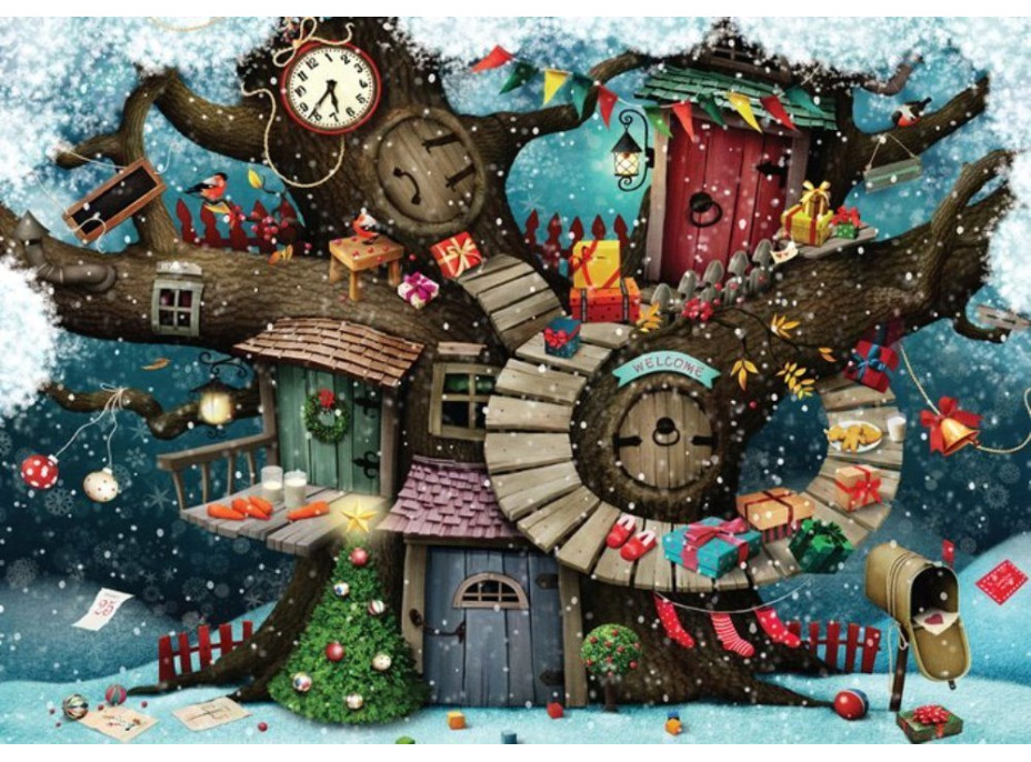 MAGNOLIA Puzzle Vianoce v lese 1000 dielikov