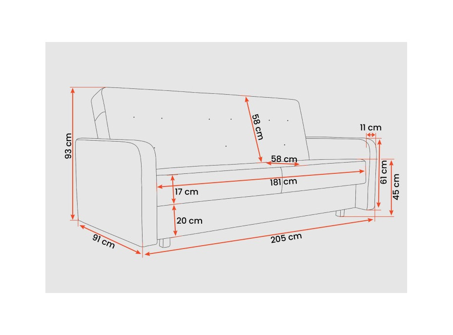 Rozkladacia pohovka BRESCIA 202 (viac variant)