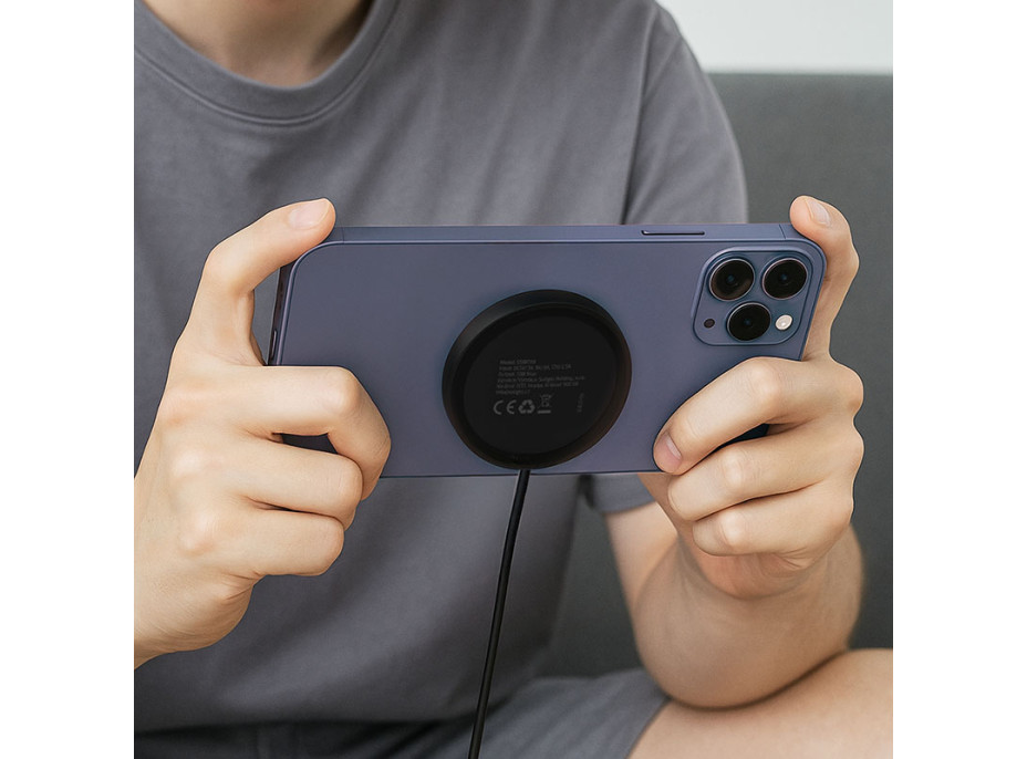 Solight bezdrôtová nabíjačka, Qi2, MagSafe kompatibilný