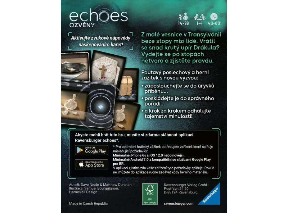 RAVENSBURGER Tajomná audiohra echoes Drakulov odkaz