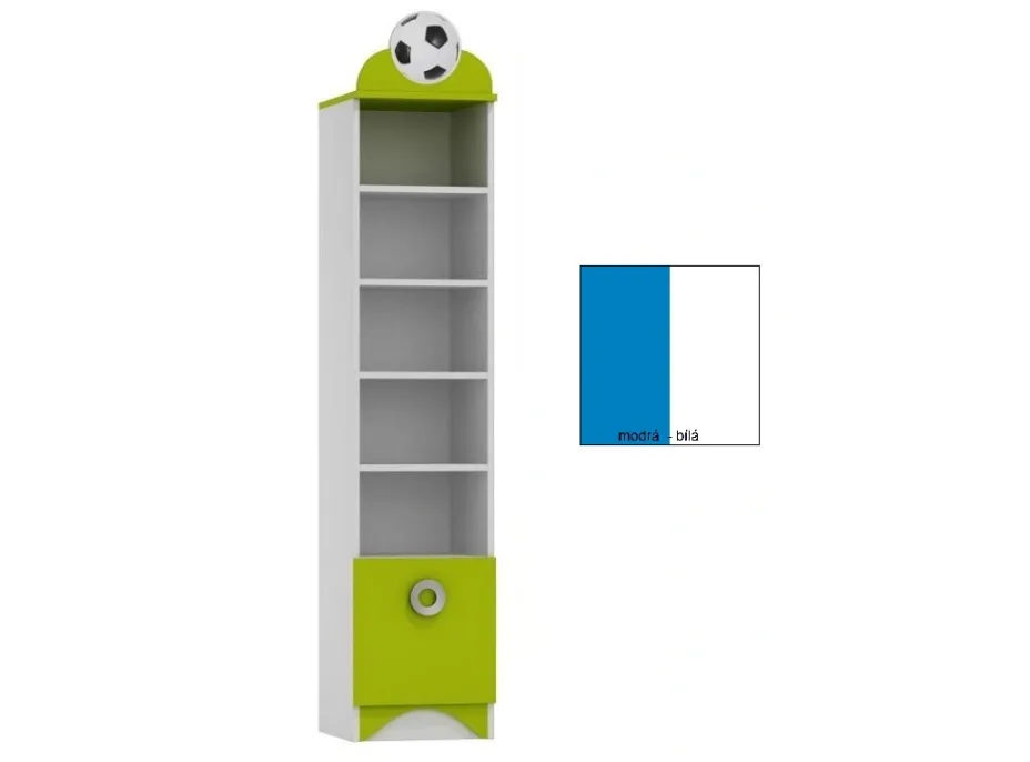 Regál FUTBAL - TYP C, modrý