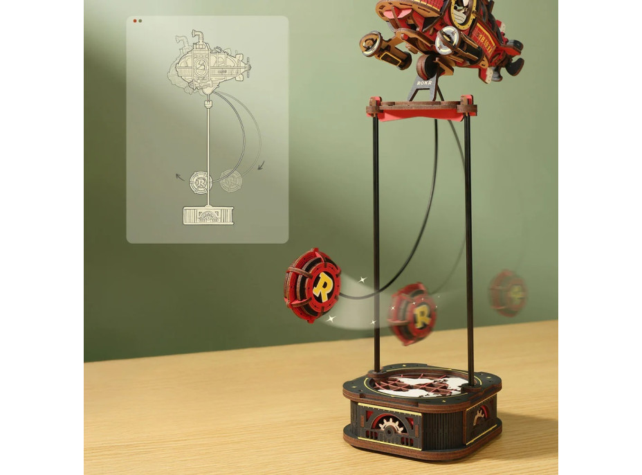 RoboTime 3D mechanická skladačka Ponorka s kyvadlom