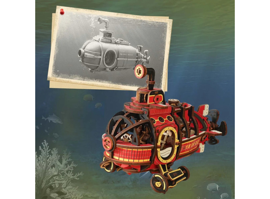 RoboTime 3D mechanická skladačka Ponorka s kyvadlom