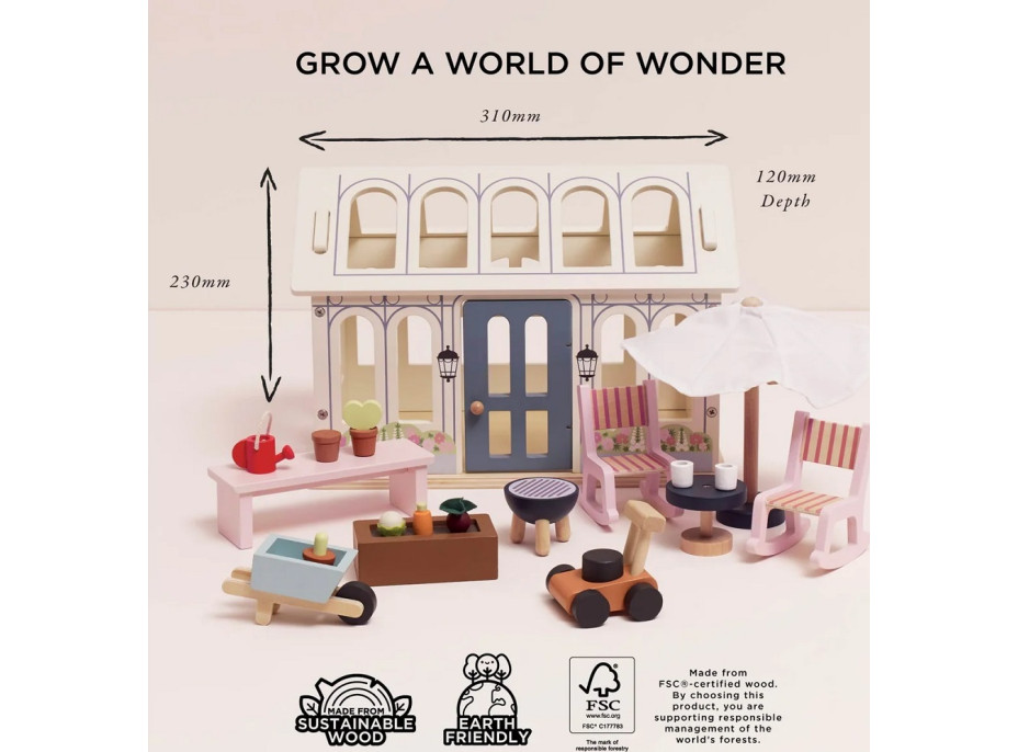 Le Toy Van Domček pre bábiky Zimná záhrada