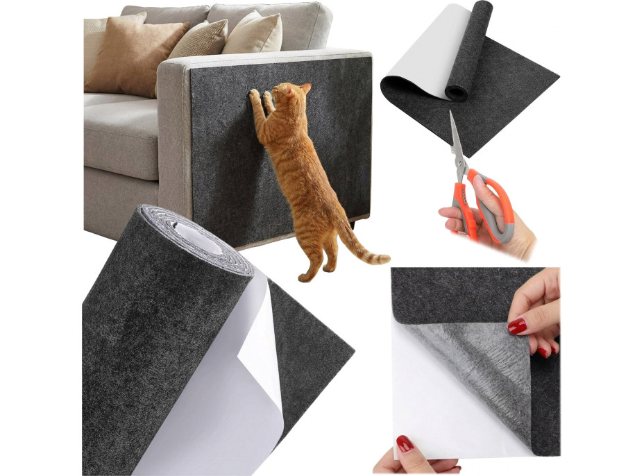 Samolepiace škrabadlo pre mačky KITTY 200x40 cm