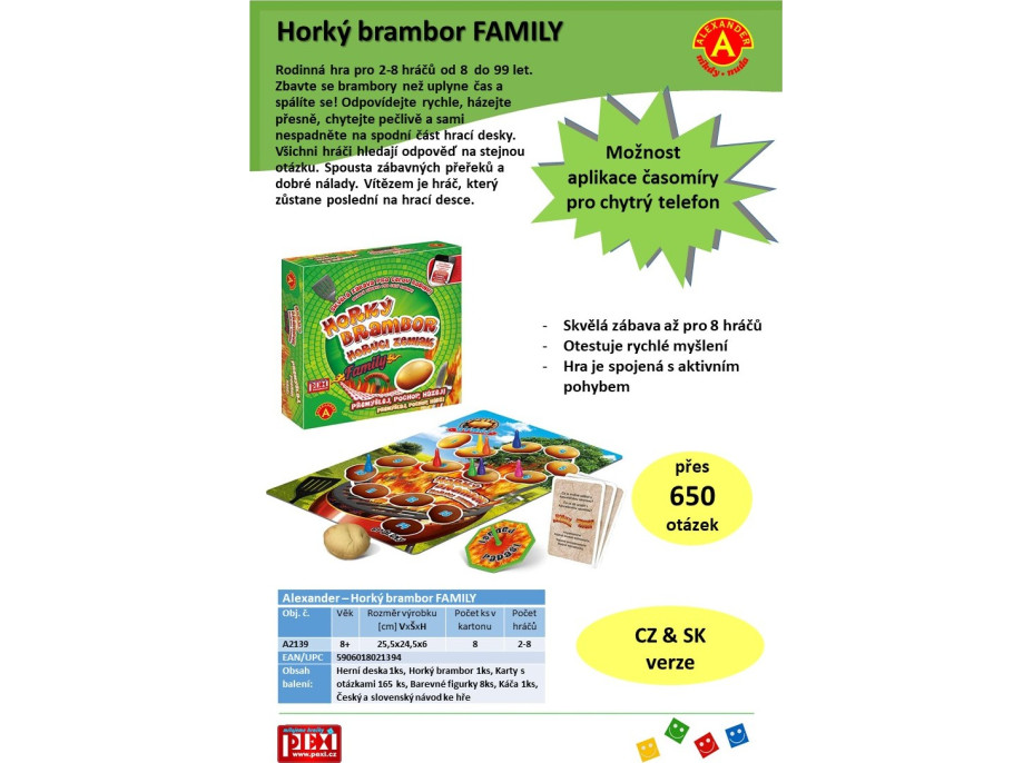 Alexander Zábavná hra horúci zemiakov