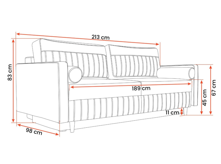 Rozkladacia pohovka BERGAMO (viac variant)