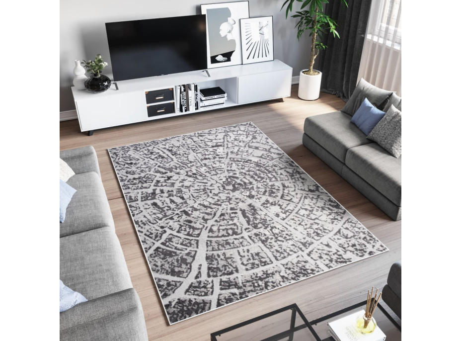 Kusový koberec SKY Log - šedý/tmavo šedý, 300x400 cm