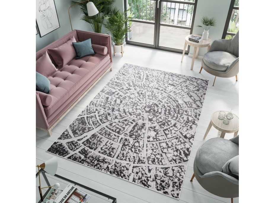 Kusový koberec SKY Log - šedý/tmavo šedý, 300x400 cm