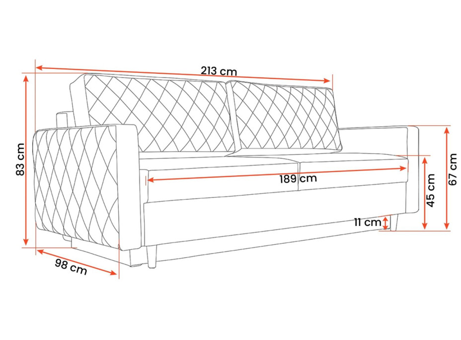 Rozkladacia pohovka LEONARDO (viac variant)