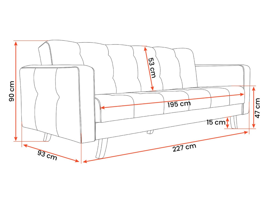 Rozkládací pohovka LISABON (5 variant)