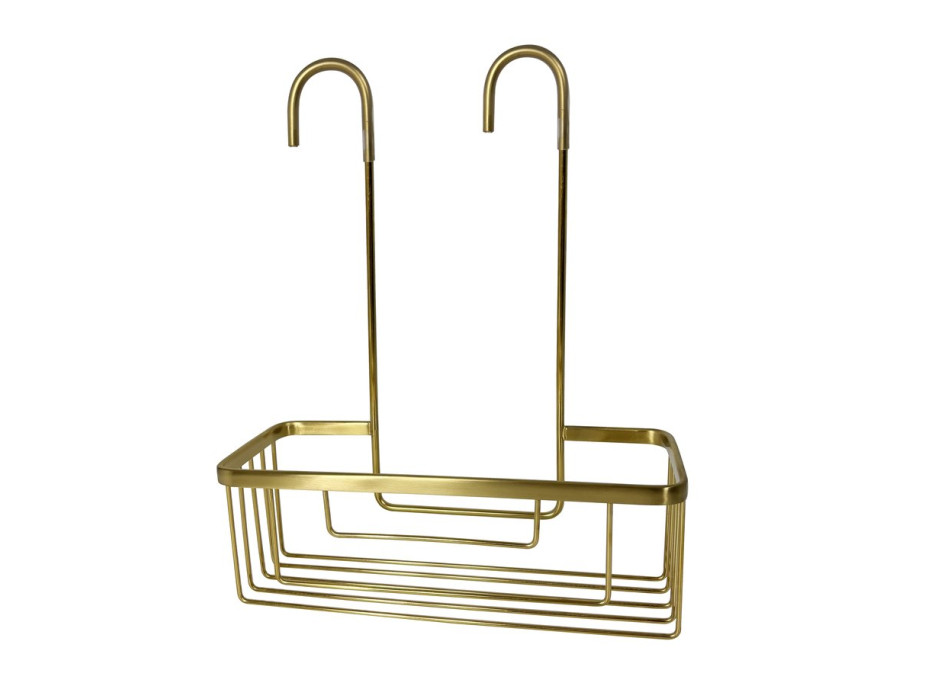 Gedy SMART polica do sprchy závesná, na batériu, 300x375x120 mm, zlato mat 248988