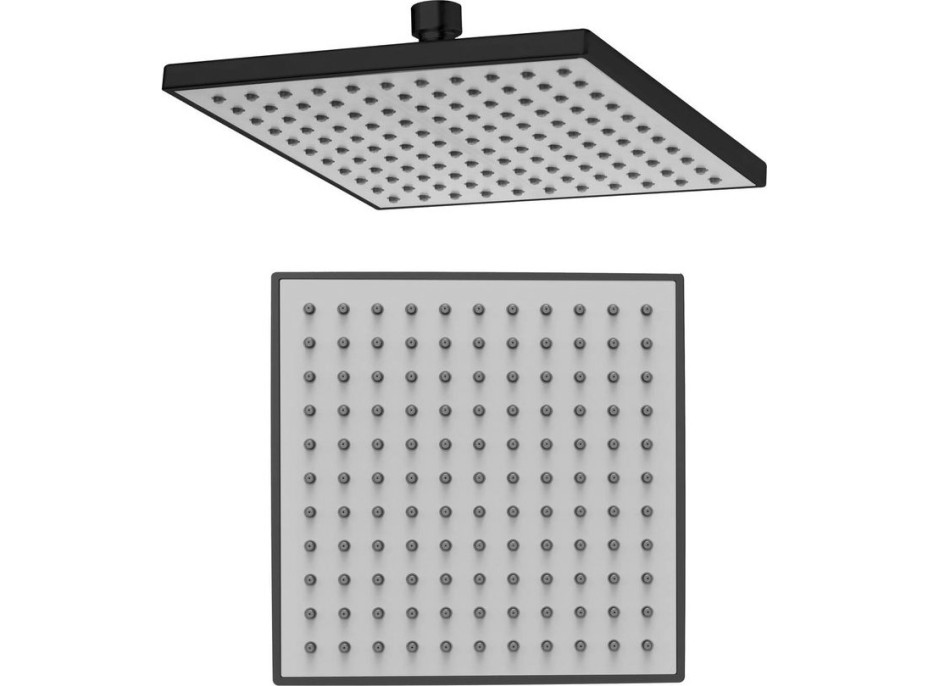 Aqualine Hlavová sprcha, 200x200mm, ABS/čierna mat SC164B