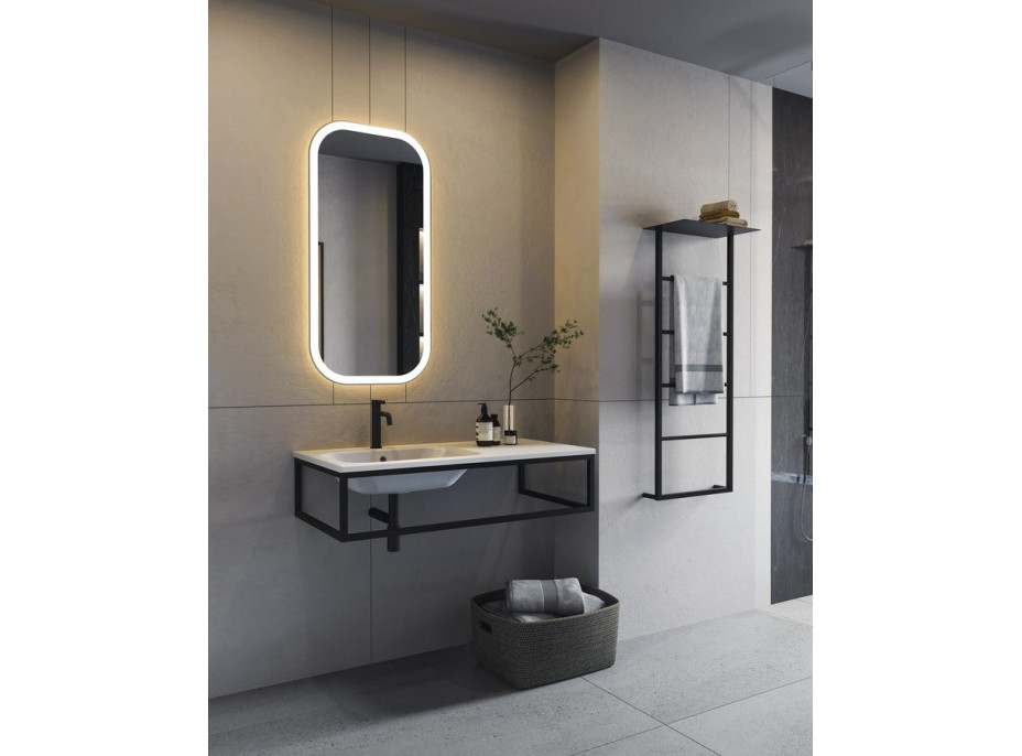 Sapho SKA konzola pod umývadlo/dosku 119, 7x22x51cm, čierna mat SKA820