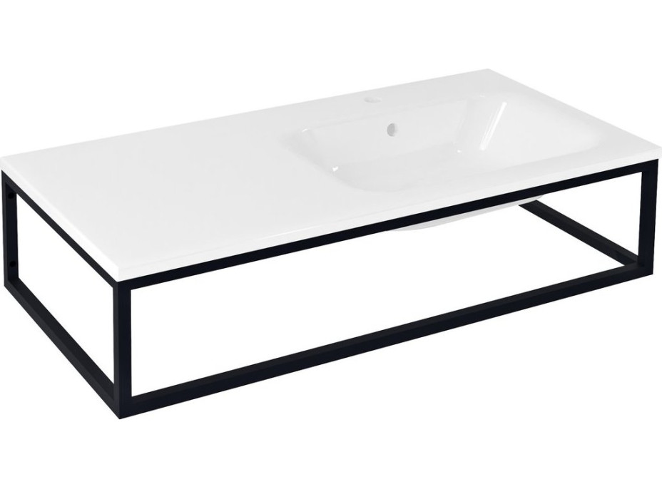 Sapho SKA konzola pod umývadlo/dosku 100x22x51cm, čierna mat SKA810