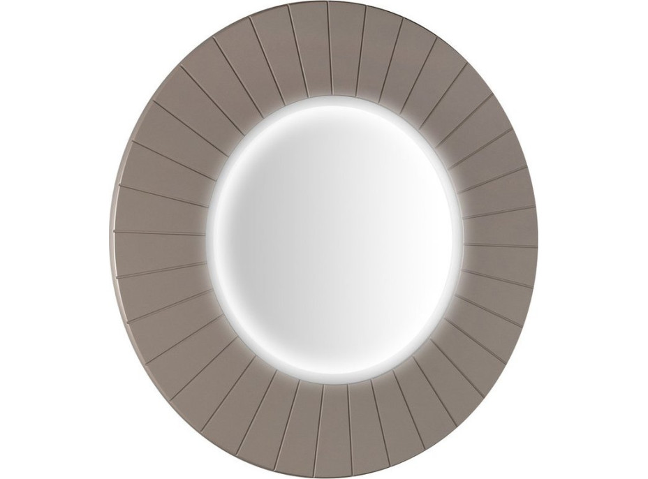 Sapho LUMIRO STRIP okrúhle zrkadlo s LED osvetlením v ráme ø 75cm, agila LR750-4343S