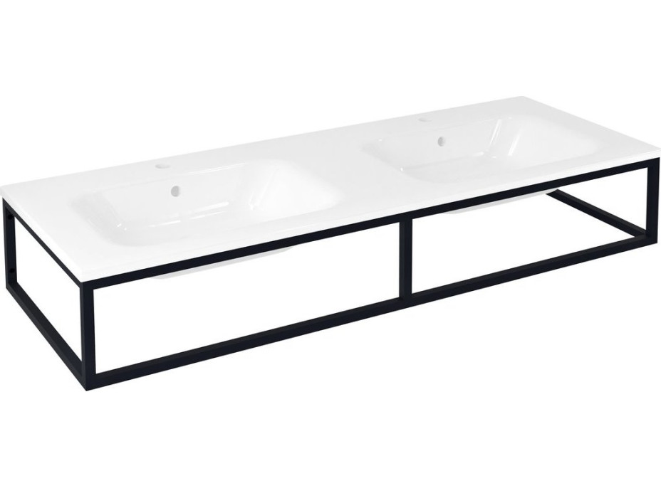 Sapho SKA konzola pod umývadlo/dosku 140x22x51cm, čierna mat SKA840