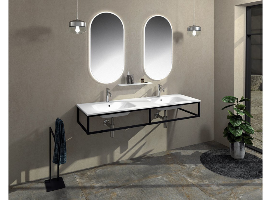 Sapho SKA konzola pod umývadlo/dosku 160x22x51cm, čierna mat SKA860