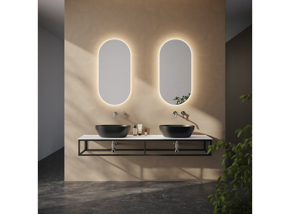 Sapho SKA konzola pod umývadlo/dosku 180x22x51cm, čierna mat SKA880