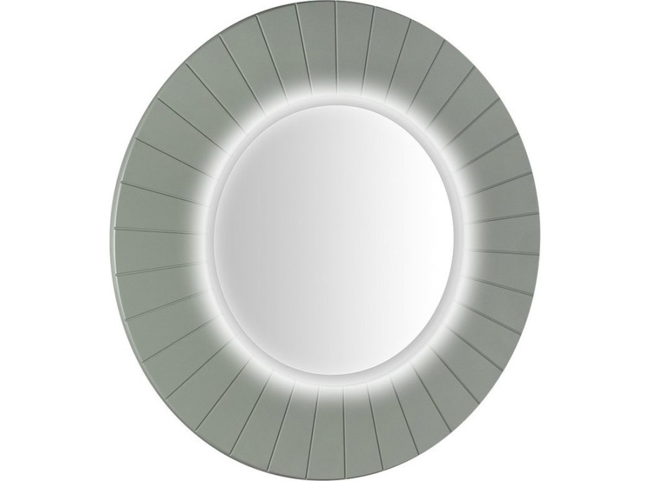 Sapho LUMIRO STRIP okrúhle zrkadlo s LED osvetlením v ráme ø 75cm, verde LR750-4444S