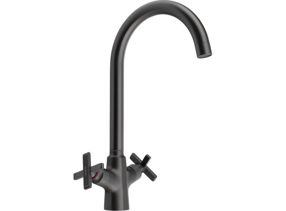 Sapho XELLA stojanková drezová batéria, gun metal XE603GM