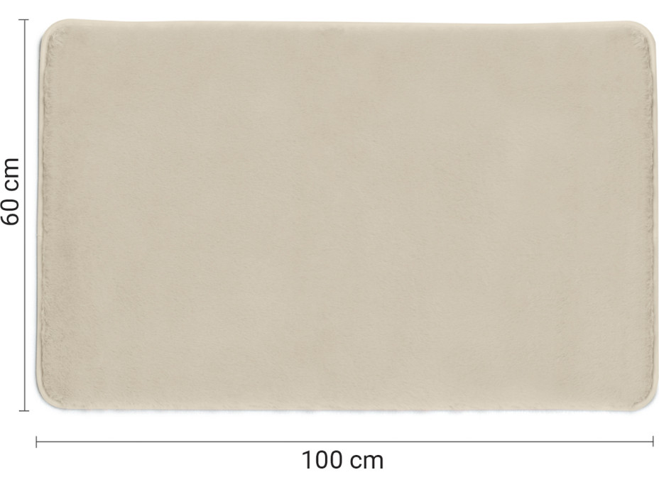 Gedy FUZZY kúpeľňová predložka, 60x100cm, 100% polyester, protišmyk, tortora 96FY100666