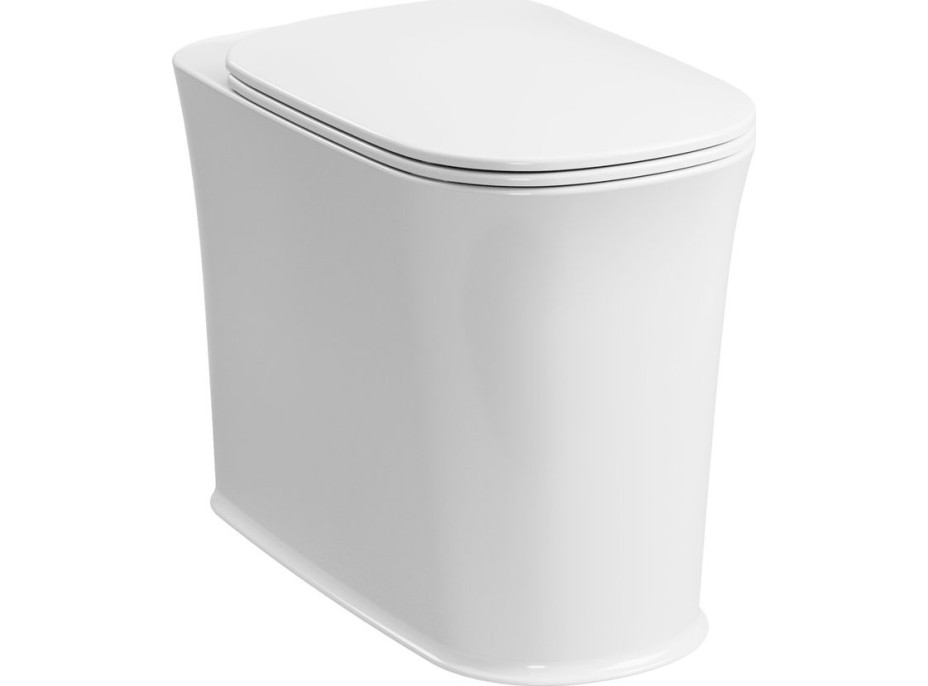 Kerasan THE NEW YORKER WC misa stojaca pre vysokú nádržku, 36, 5x60cm, spodný/zadný odpad, biela 561801-1